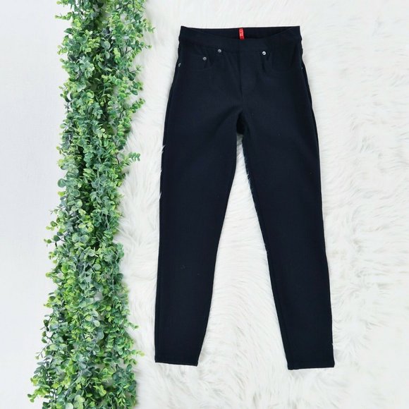 SPANX Ready-To-Wow Black Cropped Denim Jeggings M - Picture 2 of 9